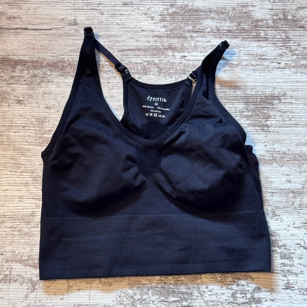 FITTIN Black Sports‎ Bra Women’s Size Medium